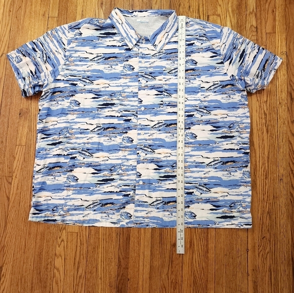 Columbia PFG Mens Button Down Shirt Size 5XL Blue Fishing - Picture 4 of 8